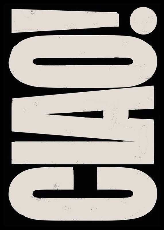 Black & Pink 'Ciao!' Print